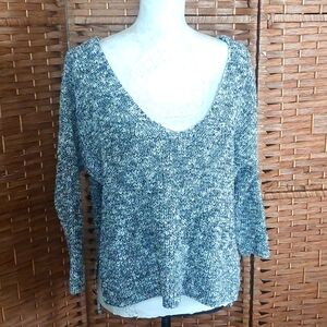 Express Criss cross back knit sweater XS Black & White